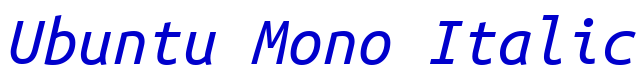 Ubuntu Mono Italic 字体